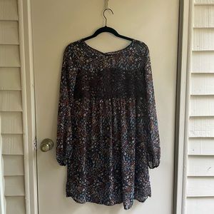 Floral Mid-thigh Dress, Bohemian Style